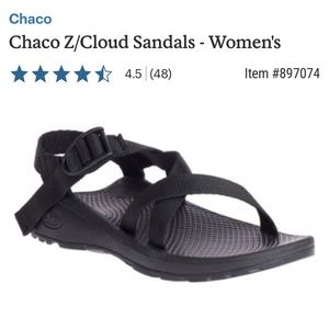 NIB Chaco Black Zcloud Sandals 8W